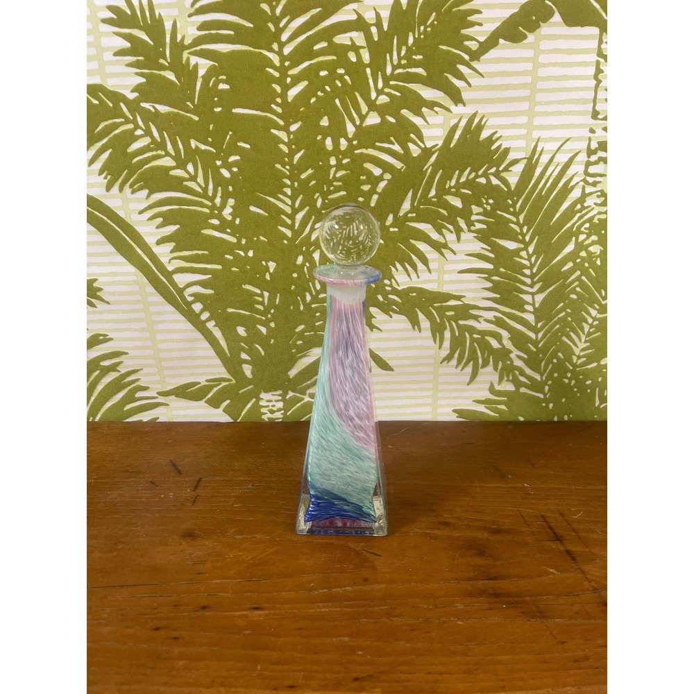 Italian Murano Glass Bottle with Stopper